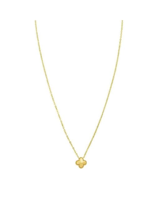Tresorra Metallic 14K Puffed Mini Clover Pendant