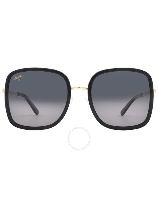 Maui Jim Gray Pua Neutral Grey Square Sunglasses Gs865-02 55