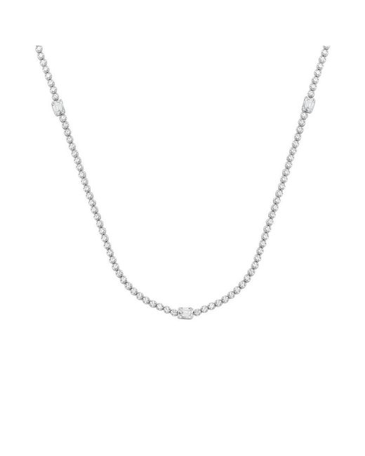 Brilliant Diamond Metallic 14Kt 3.00 Carat Lab Grown Diamond Necklace For