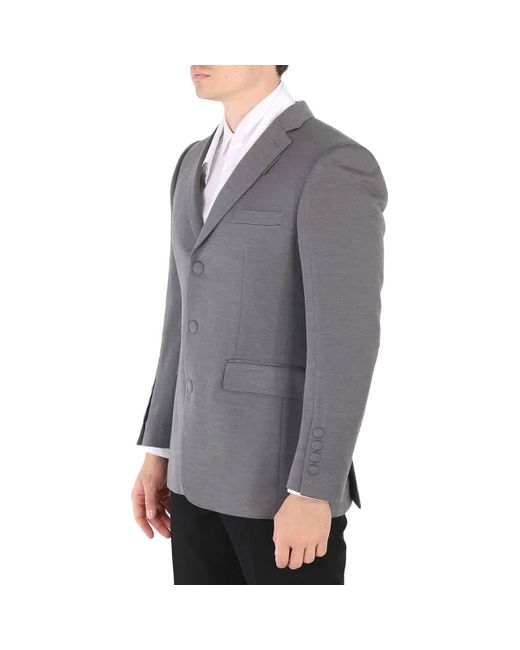 Burberry Gray English Fit Cashmere Silk Jersey Tailored Jacket for men
