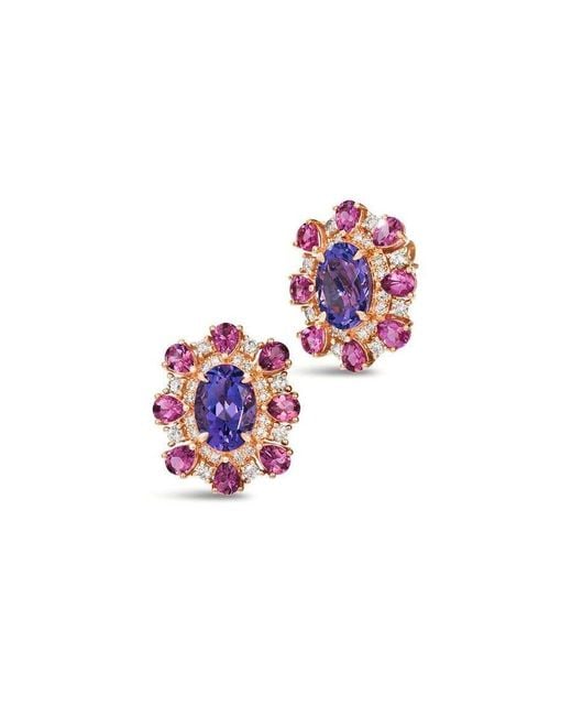 Le Vian Multicolor Ladies Grape Amethyst Earrings Set
