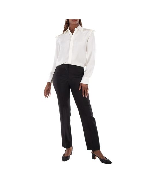 Burberry Black Ladies Aimie Tailored Trousers, Brand Size 12 (Us