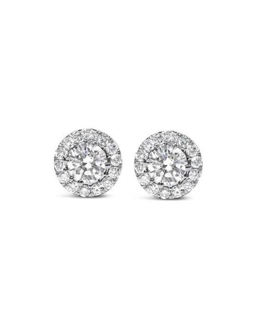 Haus of Brilliance Metallic 14K 3.0 Cttw Lab-Grown Diamond Hidden Halo Stud Earrings