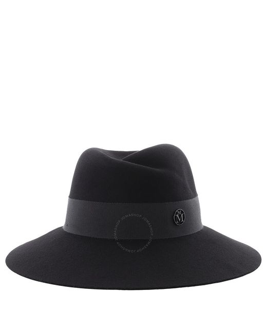 Maison Michel Black Virginie Fedora Hat