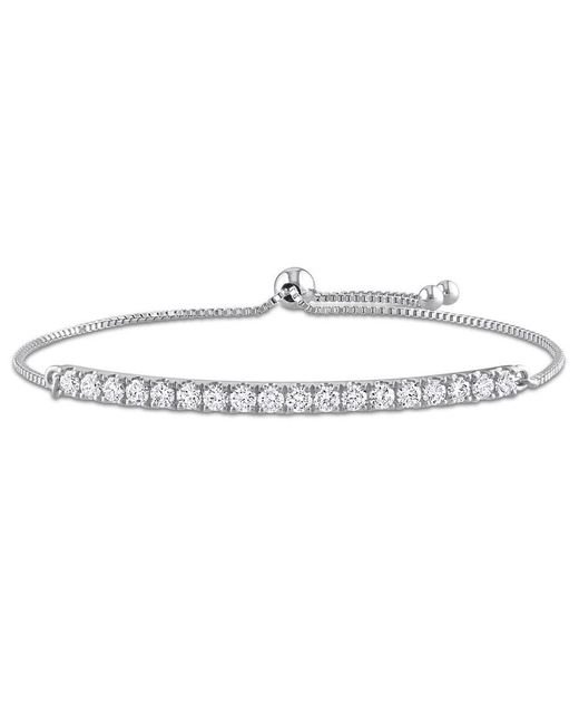 Amour White 1 Ct Tw Diamond Bolo Chain Bracelet