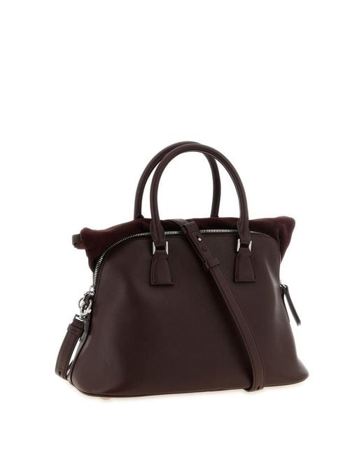 Maison Margiela Black 5Ac Shoulder Bag Burgundy for men