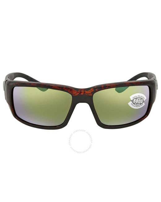 Costa Del Mar Brown Fantail Green Mirror Polarized Glass Sunglasses Tf 10 Ogmglp 59 for men