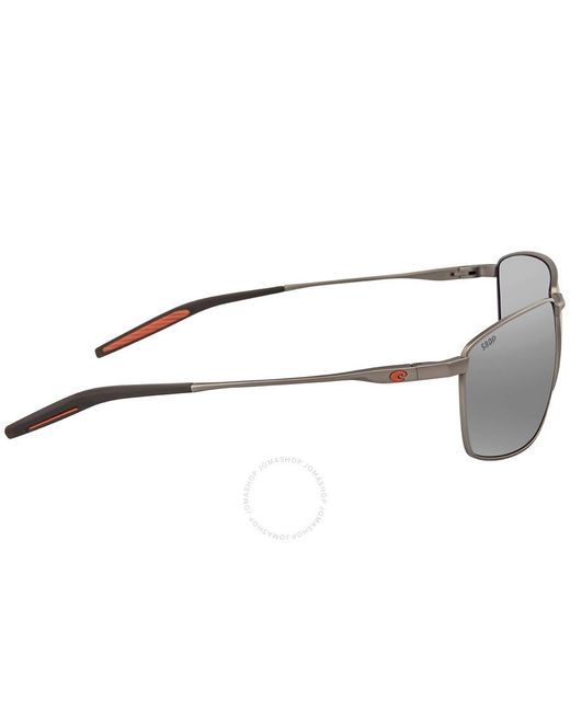 Costa Del Mar Gray Turret Grey Silver Mirror Polarized Polycarbonate Titanium Sunglasses Trt 228 Osgp 63 for men