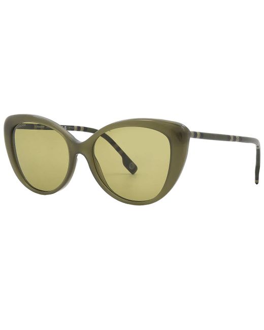 Burberry Green Cat Eye Sunglasses Be4407f 4090/2 54