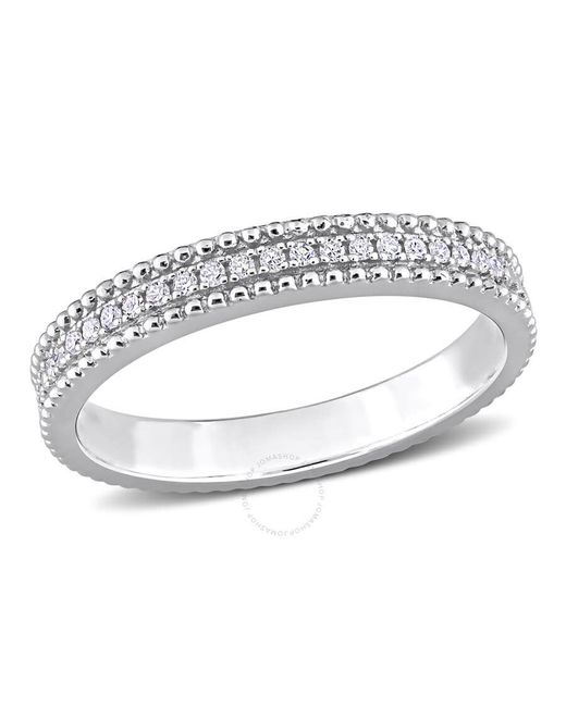 Amour Metallic 1/10 Ct Tw Diamond Eternity Ring