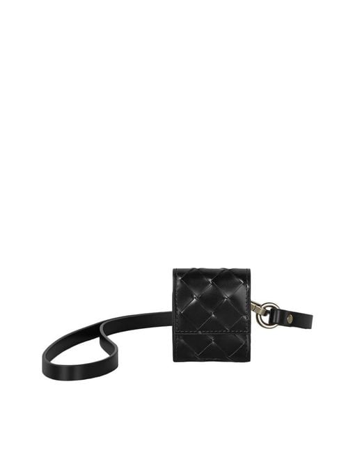 Bottega Veneta Black Plain Leather Smartphone Case Accessories & Slg for men