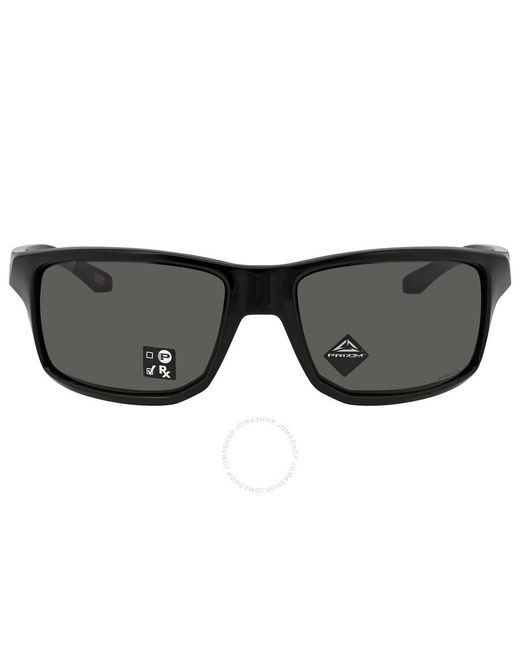 Oakley Black Gibston Prizm Grey Rectangular Sunglasses Oo9449-944901 for men