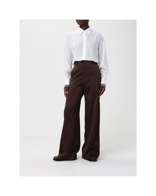Brunello Cucinelli Brown Dark Wide Trousers for men