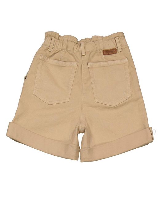 Bonpoint Natural Girls Sable Cathy Stretch Cotton Shorts