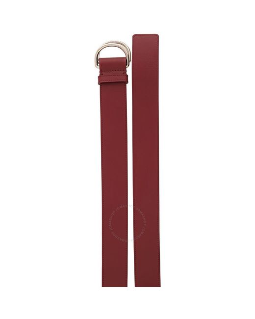 Burberry Red Double D-ring Colorblock Leather Belt