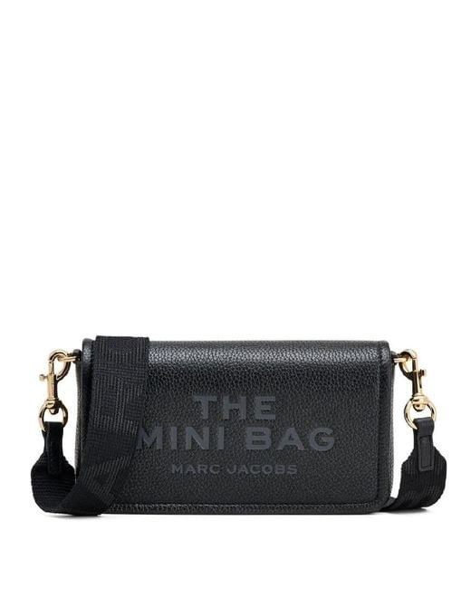 Marc Jacobs Black The Mini Bag Branded Leather Crossbody Bag