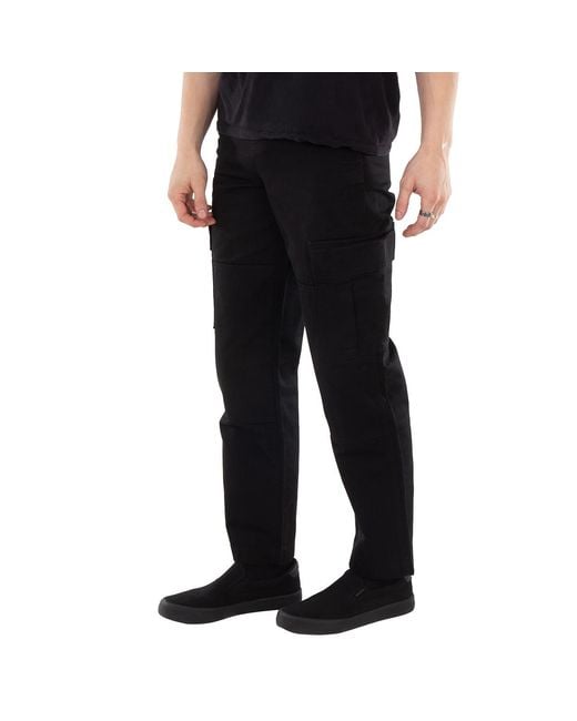 Lacoste Black Straight-Leg Cotton Pants for men