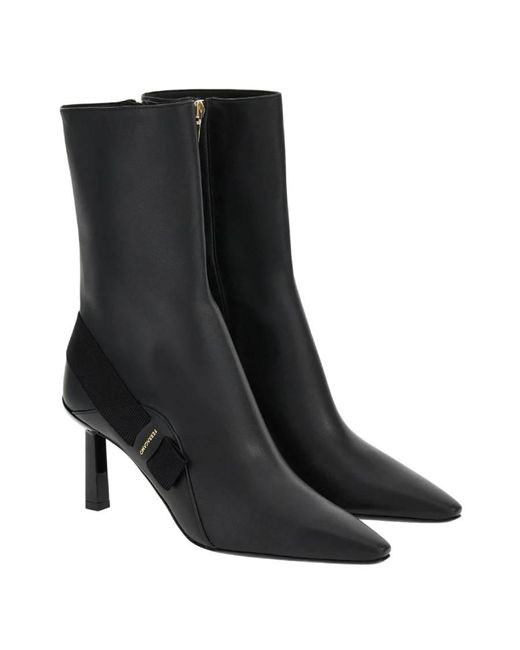 Ferragamo Black Virgilia Leather Ankle Boots