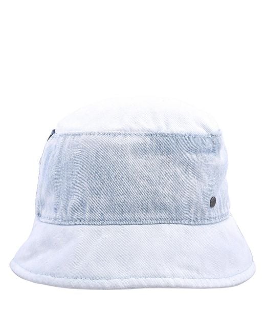 Maison Michel Blue Ladies Axel Cotton Denim Bucket Hat