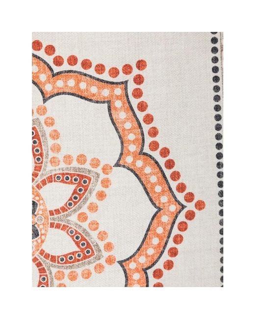 Brunello Cucinelli Pink Cream And Patterned Pocketsquare, One Size for men
