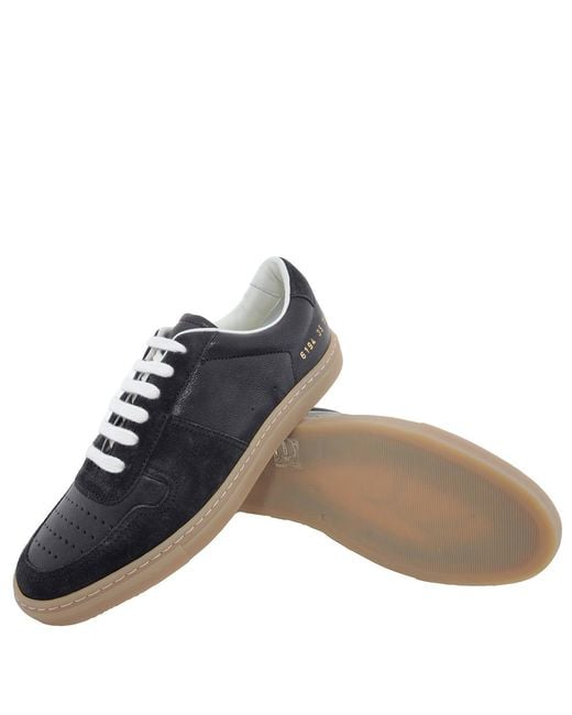 Common Projects Black Bball Low-Top Sneakers, Brand Size 35 Us
