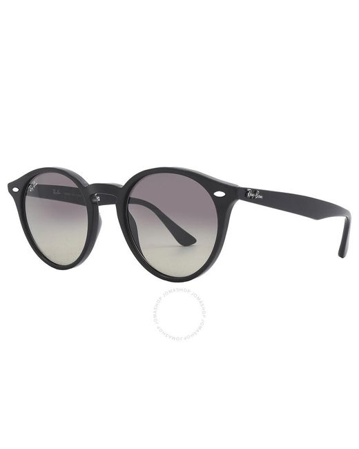 Ray-Ban Black Grey Gradient Round Sunglasses Rb2180 601/11 49