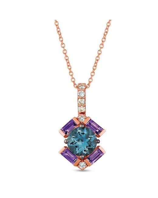Le Vian Multicolor Ladies Blueberry Zircon Necklaces Set