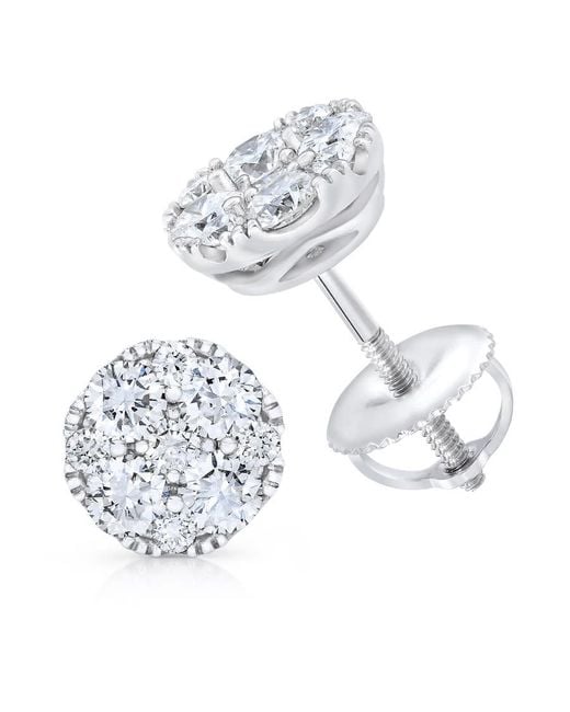 Brilliant Diamond White 14Kt 1.00 Carat Lab Grown Diamond Stud Earrings For for men