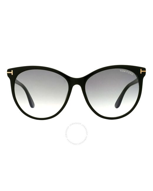 Tom Ford Brown Maxim Gradient Smoke Cat Eye Sunglasses Ft0787 01b 59