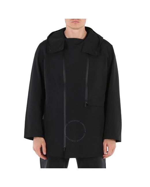 Adidas Black Y-3 Relaxed Fit Classic Dense Woven Hooded Parka for men