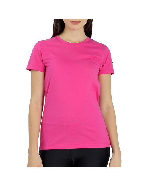 Moncler Pink Pastel Logo Patch Short-sleeve T-shirt