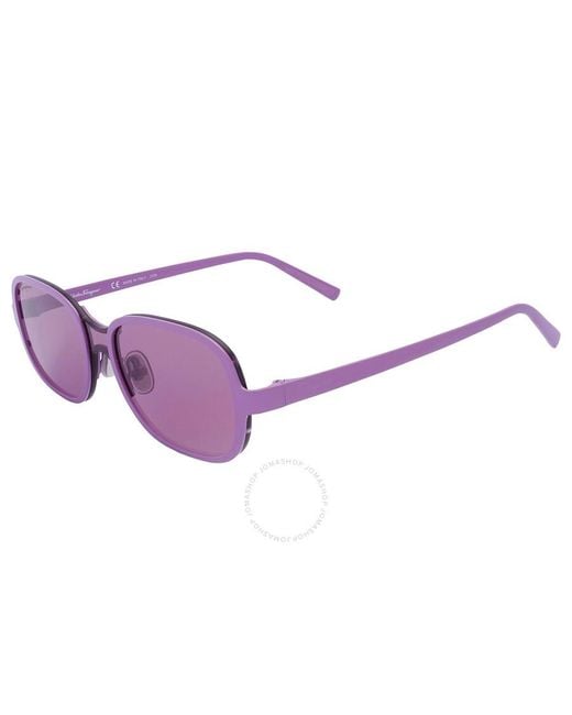 Ferragamo Purple Oval Sunglasses Sf289s 532 54