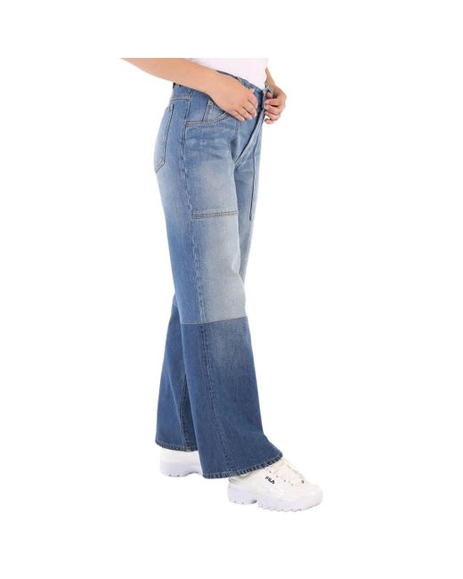 Victoria Beckham Blue Serge High-rise Jeans