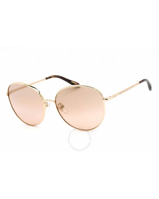 Chopard Natural Brown Mirror Gradient Round Sunglasses Schf75v 300x 59