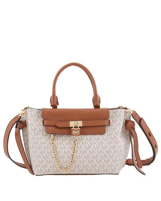 Michael Kors Signature Logo Small Hamilton Legacy Belted Satchel
