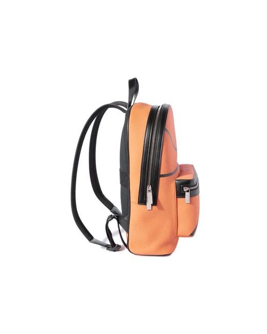 Off-White c/o Virgil Abloh Orange Basket Round Logo Backpack Bags Backpacks for men