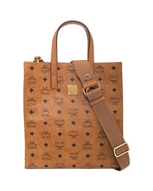 MCM Brown Ladies Fortuna Visetos Tote