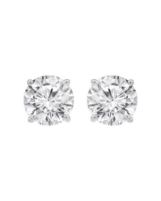 Brilliant Diamond Metallic 14Kt 2.50 Carat Lab Grown Diamond Stud Earrings For