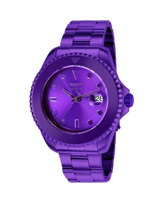 Invicta Purple Pro Diver Automatic Dial Watch for men