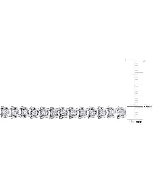 Created Forever Metallic 2Ct Tw Lab-Grown Diamond Tennis Bracelet