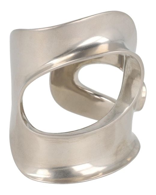 Ferragamo White Small Sculptural Cutout Bracelet