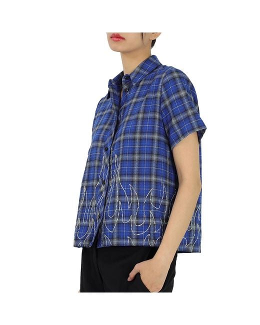 Filles A Papa Blue Ladies T-Shirt Chuck Crepe, Brand Size 0