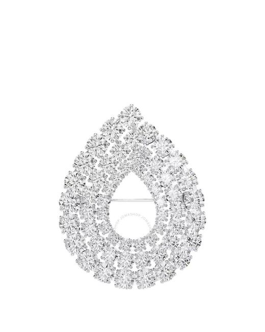 Swarovski Metallic Matrix Round Cut Crystal Brooch