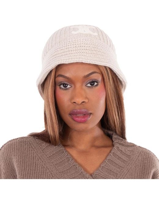 Céline Natural Cloche Beanie Hat