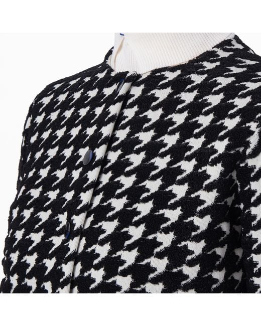 Burberry Black Houndstooth Pattern Cardigan