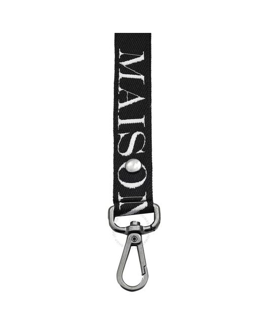 Maison Michel Black Martine Sangle Logo Shoulder Strap