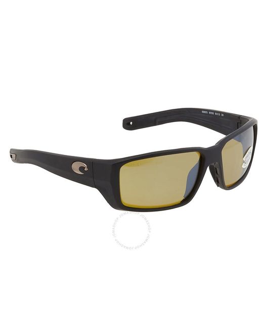 Costa Del Mar Brown Fantail Pro Sunrise Silver Mirror Polarized Glass Rectangular Sunglasses 6s9079 907905 60 for men