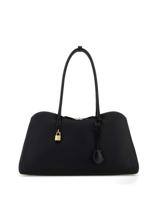 Stella McCartney Black Synthetic Leather Ryder Shopping Bag