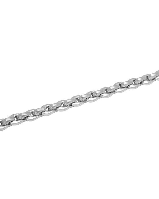 Robert Alton Metallic Wishbone Link Stainless Steel Bracelet for men