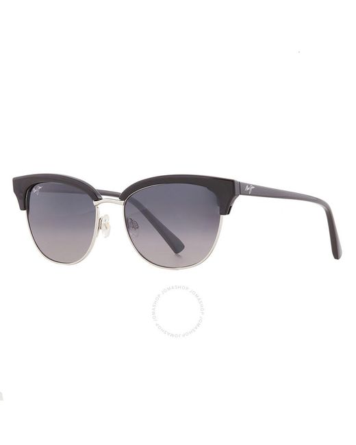 Maui Jim Gray Lokelani Neutral Grey Cat Eye Sunglasses Gs825-02 55